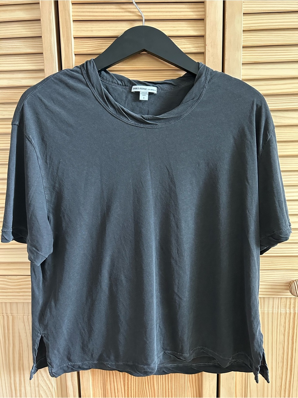 James Perse High Gauge Oversized Tee - Magma Pigment